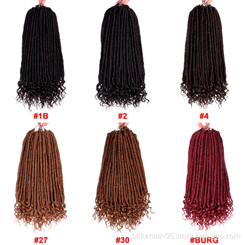 Goddess crochet  Hip-Hop Braiding Hair Wholesale Best Cheap faux locs Hair soft dread braids styles crochet hair  afro kinky